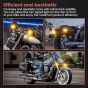 Allextreme Bullet Shape Turn Signal Lights 12V LED Universal Zinc Alloy Off-road Modified 5W Indicator Light with 6000K Colour Temperature for M8 Bikes (Amber, Pack of 2)