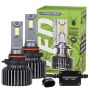 Allextreme Hyperdrive 9005/9012 200W LED Headlight Conversion Kit 22000LM Ultra Bright Beam IP68 Waterproof Fog Light Chip 4300K Easy Install Car Headlamp Bulbs for Automobiles (2Pcs, Warm Yellow)
