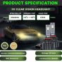 Allextreme Hyperdrive 9005/9012 200W LED Headlight Conversion Kit 22000LM Ultra Bright Beam IP68 Waterproof Fog Light Chip 4300K Easy Install Car Headlamp Bulbs for Automobiles (2Pcs, Warm Yellow)