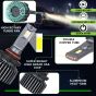 Allextreme Hyperdrive 9005/9012 200W LED Headlight Conversion Kit 22000LM Ultra Bright Beam IP68 Waterproof Fog Light Chip 4300K Easy Install Car Headlamp Bulbs for Automobiles (2Pcs, Warm Yellow)