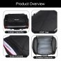 AllExtreme 35L Motorcycle Tail Bag Lightweight Multi-Pocket Biker Storage with 4 Point Mounting System YKK Pullers Zippers & Removable Strap for All Motorcycles (Pack of 1 Black)