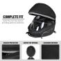 AllExtreme Full Face Helmet Bag Large Capacity Lightweight Bikers Headwear Bluetooth Devices & Accessories Storage Bags with Removable Strap & Pocket for Motorcycle Bike Riding (1Pc, Black)