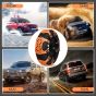 Allextreme 14” Anti-Slip Car Tyre Chain Universal Emergency 13 Nail Anti-Skid Belt Snow & Off-Roading Traction Parts with Storage Bag Chain Hooks and Gloves for Cars SUV Bike (Orange, Set of 6)
