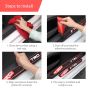 AllExtreme Car Door Foot Step Entry Guard Protector Strip TRD Print Anti-Scratch Scuff Plate with Adhesive for All Cars (Set of 1, Black & Red)