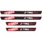 AllExtreme Car Door Foot Step Entry Guard Protector Strip TRD Print Anti-Scratch Scuff Plate with Adhesive for All Cars (Set of 1, Black & Red)