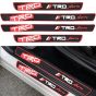 AllExtreme Car Door Foot Step Entry Guard Protector Strip TRD Print Anti-Scratch Scuff Plate with Adhesive for All Cars (Set of 1, Black & Red)