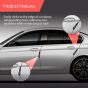 AllExtreme Universal Car Door Guard Anti Scratch Bumper Trim Door-Edge Rubber Paint Protector Sticker Fits All Cars & Vehicles (4Pcs, Black)