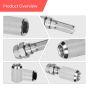 AllExtreme M12x1.5mm Wheel Nuts Open End Steel Aluminum Alloy Extended Lug Nut Set with Key for Cars Wheels Tyres (16Pcs, Titanium Colour)
