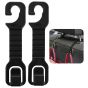 Allextreme Car Backseat Headrest Hook Over The Seat Storage Hanger Universal Durable Organiser Space Saver for Handbag Coat Purse Grocery Bags (Black, Pack of 2)