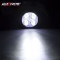 Allextreme EX4FHW2 4 LED, 12W, Round Fog Light 7/8 Inch Handlebar Mirror Mount Driving Head Lamp with Mounting Brackets for Cars and Motorcycle (White Light, 2 PCS)