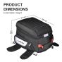 Allextreme Magnetic Tank Bag for Bike Durable Motorcycle Storage with Rain & Dust Cover, Strong Magnets, Straps & Multi-Pocket Design Universal Bag for Daily Riding & Travel (22L, Black)