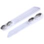 AllExtreme EX3DCG2 Car Double Cylinder Exhaust Sticker 3D Simulation Grid Tail Pipe Rear Bumper Vent Fender Styling Decal for All SUVs (White, 2 Pcs)