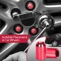 AllExtreme M12x1.5mm Wheel Nuts Open End Steel Aluminum Alloy Extended Lug Nut Set with Key for Cars Wheels Tyres (16Pcs, Red Colour)