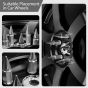 AllExtreme M12x1.5mm Wheel Nuts Close End Steel Aluminum Alloy Extended Lug Nut Set with Spike & Key for Cars Wheels Tyres (20Pcs, Silver Colour)