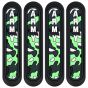 AllExtreme Universal Car Door Guard Trim Anti Scratch Bumper Door-Edge Rubber Paint Protector Sticker Compatible with All Cars & Vehicles (4Pcs, Black/Green)