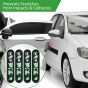 AllExtreme Universal Car Door Guard Trim Anti Scratch Bumper Door-Edge Rubber Paint Protector Sticker Compatible with All Cars & Vehicles (4Pcs, Black/Green)