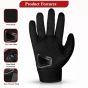 Allextreme Probiker Protective Full Finger Gloves Anti-Skid Surface Breathable Bike Riding Glove for Motorcycle Bike Cycling Climbing Mountaineering Hiking (M, Black)