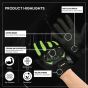 Allextreme Probiker Full Finger Motorcycle Riding Gloves with Hard Knuckle Protective Shells for Motorbike Racing Biking Climbing (XL, Green)