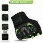 Allextreme Probiker Full Finger Motorcycle Riding Gloves with Hard Knuckle Protective Shells for Motorbike Racing Biking Climbing (XL, Green)