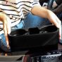 Allextreme EXCHRC1 Universal Car Double Cup Holder Portable Coffee Drink Storage Side Pocket Tray Console (Random colour)