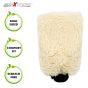 AllExtreme EX17S1 Double-Sided Microfiber Car Washing Gloves Mitt Dusting Scratch-Less and Lint-Free Reusable Cleaning Duster for Wet or Dry Applications (Cream Colour)