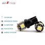 AllExtreme EXT10 LED Parking Light Super Bright 5 SMD Car Interior License Plate Wedge Dome Trunk Dashboard Bulb for Car Bike and Motorcycle (0.6W, Black, 2 PCS)