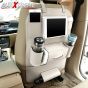 AllExtreme EXCOWPC Universal PU Leather Car Back Seat Organizer Multi Pocket Backseat Bag with Tissue & Bottle Holder (Beige)