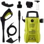 AllExtreme AE-3112 Portable Electric Car Washer Sprayer Cleaner Machine with Detergent Tank, Spray Wand Gun and Multiple Nozzles (1200W, 1450PSI, 1 Year Warranty)