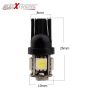 AllExtreme EXT10 LED Parking Light Super Bright 5 SMD Car Interior License Plate Wedge Dome Trunk Dashboard Bulb for Car Bike and Motorcycle (0.6W, Black, 2 PCS)