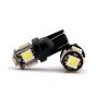 AllExtreme EXT10 LED Parking Light Super Bright 5 SMD Car Interior License Plate Wedge Dome Trunk Dashboard Bulb for Car Bike and Motorcycle (0.6W, Black, 2 PCS)