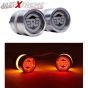 Allextreme EXLXSB2 Stylist Handlebar End LED Turn Signal Indicator Light compatible for Bullet 350cc & 500cc (Amber Light, 2 PCS)