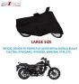 AllExtreme AEBODYC Waterproof Bike Body Cover Heavy Duty Custom Fit Compatible with Royal Enfield Bullet Classic, Electra and Standard (Black, Large)