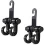 AllExtreme EXCSHB2 Car Seat Back Hook Headrest Hanger Clip Holder forBag Purse Cloth & Grocery (2 Hook)