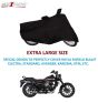 AllExtreme EXCB1B Dust and Scratch Proof Universal Bike Body Cover with Mirror Pockets (Black)