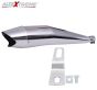 AllExtreme EX097 Black Tail Dolphin Silencer with Glasswool Compatible for BS3 and BS4 Model Royal Enfield Bullet 350cc and 500cc (Chrome with Black Tail)