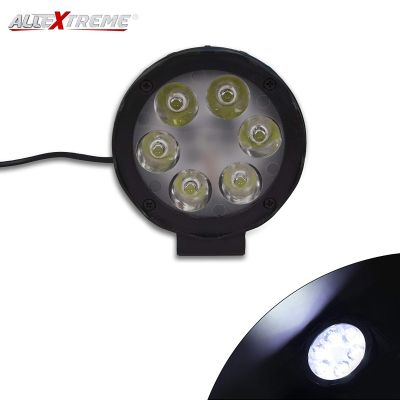 Allextreme EXR1FL 6 LED Fog Light for Motorcycle Car ATV Jeep 4x4 Tractor Off Road Waterproof Dustproof Shockproof 3 inches Lamp with Mounting Stand (18W, Pack of 1)