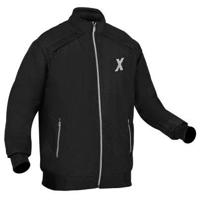 Allextreme GX01 Men's Windcheater with Front Zip Closure Full Sleeve Polyester Windbreaker Sports Winter Jacket for Riders Gym Workout Running Travel Trekking (XL, Black)