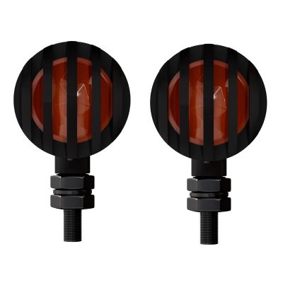 Allextreme EXUMTS2 Heavy Duty Motorcycle Turn Signal Side Indicator for Royal Enfield Bullet & Harley Davidson (Amber, 2 PCS)