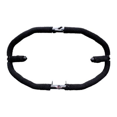 AllExtreme Heavy Duty Metal with Rope Stylist Real Customized 8 Bend Black Rope Safety Leg Crash Guard for Royal Enfield Bullet Classic 350/500, Standard and Electra