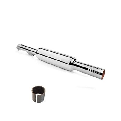 Allextreme EXLS19 Long Punjabi Empty Silencer with Bush Compatible for Royal Enfield BS3 and BS4 Model Bullet 350cc and 500cc (Chrome)