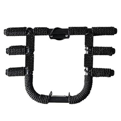 AllExtreme EX3RLGR Heavy Duty Metal Stainless Steel 3 Rod Leg Guard Front Bike Safety Crash Bar with Black Rope Compatible for BS3 and BS4 Model Royal Enfield Bullet 350cc and 500cc (Black)