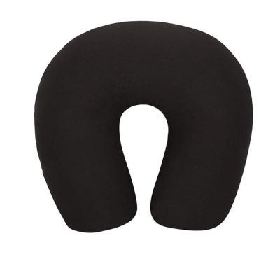 Allextreme Neck Massage Travel Home U Shaped Neck Rest Pillow (Black Without Vibrator)