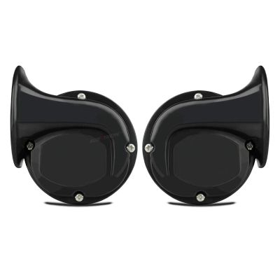 AllExtreme EXBZPH2 Super Loud Air Siren 12V 500Hz Waterproof Horn with 110DB Speaker for Cars, Bike & Motorcycles (2 PCS)
