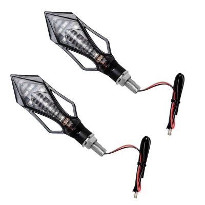 Allextreme EXAIBY2 9 LED Arrow Shape Turn Signal LED Indicators Light Blinking Light for All Bikes Suzuki Honda Kawasaki Yamaha (Yellow, 9SMD, 2 PCS)