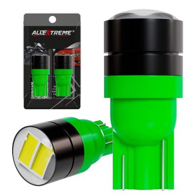 Allextreme EXT104G Universal T10 LED Parking Light 4 SMD Super Bright Interior Pilot License Plate Dome Indicator Lamp Bulb for Car Bike and Motorcycle (1W, Green, 2 PCS)