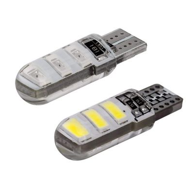 Allextreme EXT10W1 T10 LED Parking Light Universal Multipurpose 3W 6 SMD Super Bright Interior Pilot License Plate Dome Indicator Lamp Bulb for Car Bike & Motorcycle (White, 2 PCS)