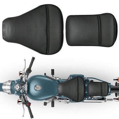 Allextreme Motorcycle Seat Cover PU Leather Anti Skid Split Water-Resistant Bike Cushion Compatible with All Motorcycles (Black, Model-8)
