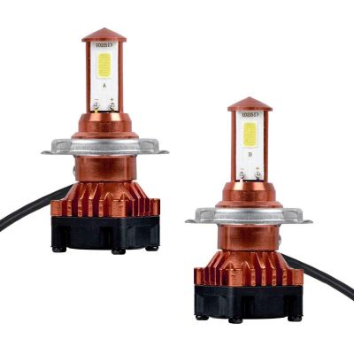 AllExtreme EXH4HG2 LED H4 Headlight Conversion Kit Lamp Bulbs for Front Fog Headlamp for Cars and Bike (Cool White, 80W, 2 Pieces)