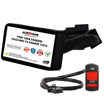 AllExtreme EXFHM1 Highway Indicator Flasher Relay Plug and Play Turn Signal Light Hazard Module with 20 Flashing Patterns Compatible with Royal Enfield Himalayan