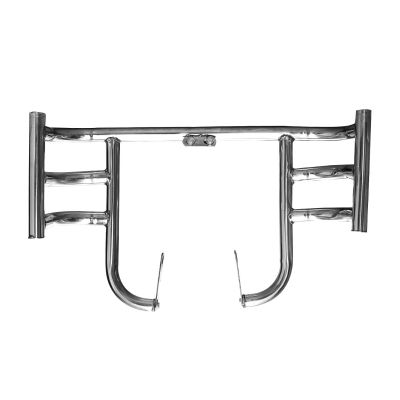 Allextreme EXLGS1B Heavy Duty Metal Stainless Steel Leg Guard Front Bike Safety Crash Bar Compatible for BS3 & BS4 Model Royal Enfield Bullet 350cc & 500cc (Chrome) (EX-LGS1B)
